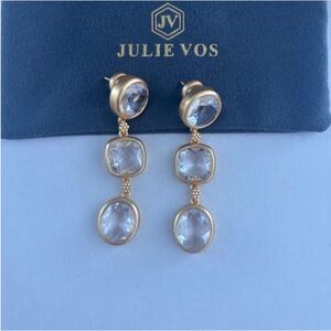 NWOT Julie Vos Gemstone Statement Drop Earrings